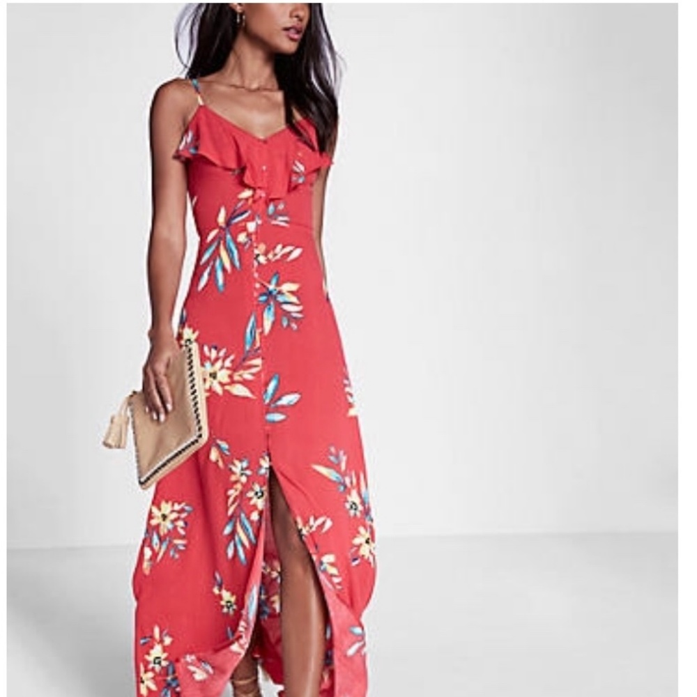 Floral Print Maxi Dress (EXPRESS)